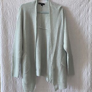 Say What? Draped Open Front Sweater Cardigan